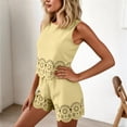 thumbnail image 4 of Asgosdo Women Two Piece Sets Sleeveless Cutout Tank Tops and Shorts Workout Outfits Summer Comfy Soft Lounge Clothes, 4 of 4