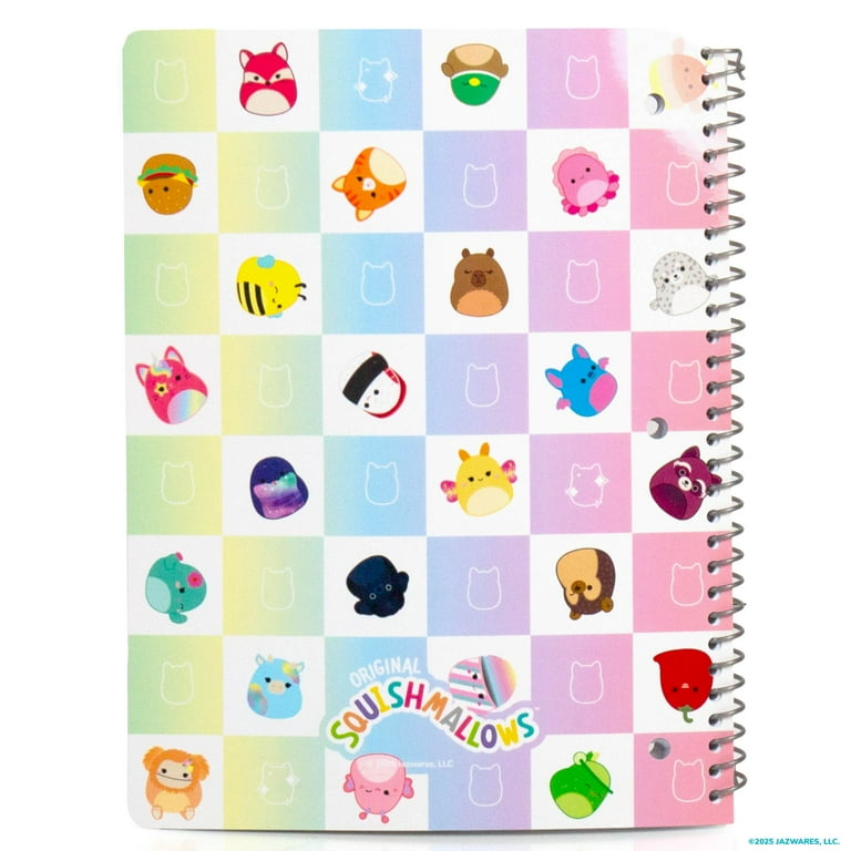 ୨୧ はるページ Original Squishmallows Spiral Notebook, 70 Wide Ruled Pages