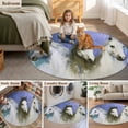 thumbnail image 6 of 3.3ft Washable Round Rug, Horses Non-Slip Circle Area Rug for Entryway Bedroom, Animal Indoor Accent Floor Mat for Home Decor, 6 of 9