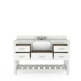 thumbnail image 3 of Pemberly Row Modern 5-Drawer Solid Wood Bathroom Vanity in White, 3 of 4