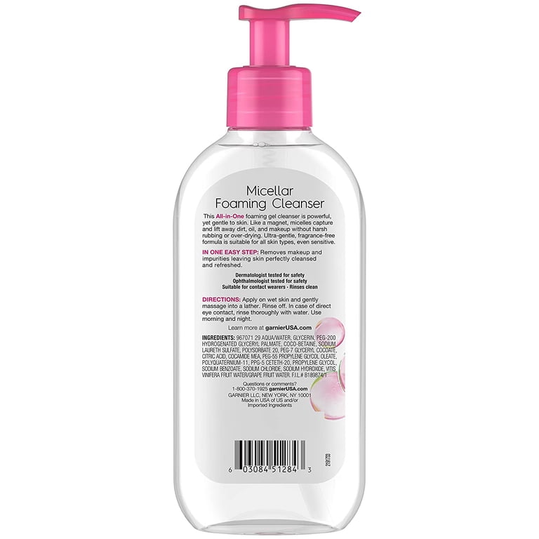 Garnier SkinActive Micellar Foaming Cleanser, 6.7 fl oz photo 2