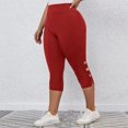 thumbnail image 6 of Aloohaidyvio Plus Size Capri Leggings for Women High Waisted Capri Leggings for Women Tummy Control Yoga Pants Women, 6 of 7