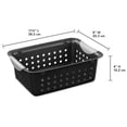 thumbnail image 3 of Sterilite Panier de Rangement Ultra Small Home Organization avec Trous, Noir (12 Pièces), 3 of 7