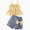 A6 Yellow, variant on Toddler Girl Clothes Toddler Baby Girl Summer Outfit 9 12 18 24 Months 2T 3T 4T Ruffle Tops With Jean Skorts Cute 2 Pcs Clothes Set