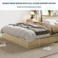 thumbnail image 6 of King Size Wood Platform Bed Modern Minimalist Frame with Wood Slats, Floor-Standing No Box Spring Needed, Noise-Free Easy Assembly, 6 of 8