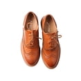 thumbnail image 3 of TMA EYES Baroque Retro carved British Style Lace-up Oxford Women's Casual Leather Shoes, 3 of 5