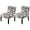 B, variant on LKJYER Stretch Armless Chair Slipcovers, Spandex Accent Chair Covers Printed Furniture Protector Covers Armless Accent Chair Slipcovers with Elastic Bottom for Living Room Bedroom
