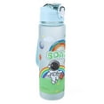 thumbnail image 6 of Yucurem 800ml Cartoon Space Water Bottle with Straw & Handle for Outdoor Sports Water Bottles for Sports (Green), 6 of 10