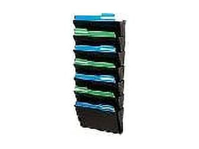 WorkLife Brands 7-Pocket Plastic Letter-Size Wall Mount File Organizer, Smoke, 7 Count, 7 Pack