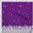 thumbnail image 3 of Soimoi Georgette Viscose Fabric Cedar Tree & Snowflake Panel Fabric Prints by Yard 42 Inch Wide, 3 of 3