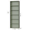 thumbnail image 3 of Homfa 6-Tier Tall Bookshelf Set of 2, 70.9-Inch Green Wooden Bookcases with Open Display Shelves, 3 of 11