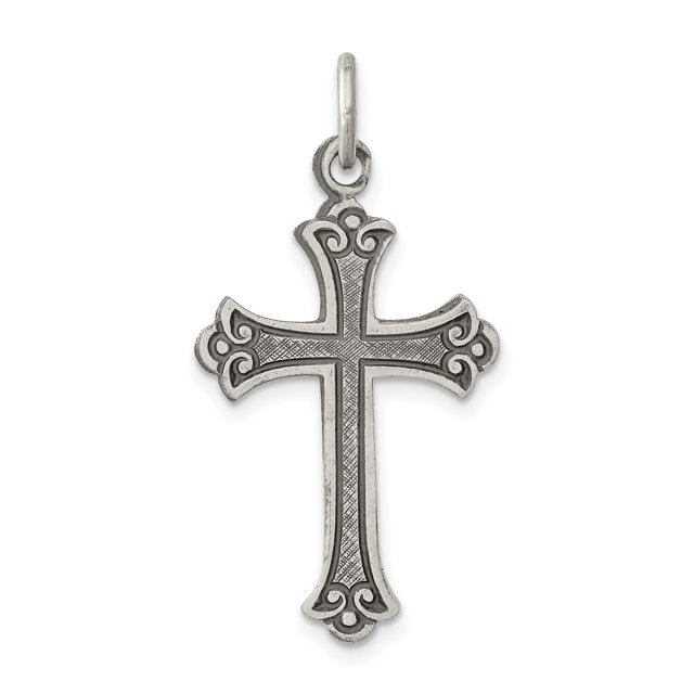 Pendentif en Forme de Croix Antique en Argent Sterling 925