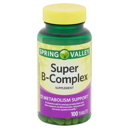 Spring Valley Super B-Complex Tablets, 100 ct