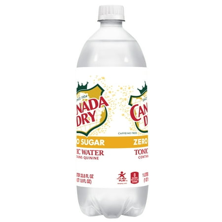 Canada Dry Caffeine Free Zero Sugar Tonic Water, 1 L, Bottle