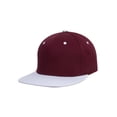 thumbnail image 1 of TopHeadwear Polyester Deux Tons Snapback - Bordeaux/blanc, 1 of 2