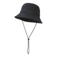thumbnail image 3 of Toptie UV Sun Protection Bucket Hat for Women Summer Outdoor Adjustable Beach Sun Hat with Chin Strap-Black, 3 of 7