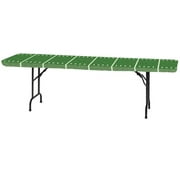 Creative Converting Football Field Plastic Tablecover Stay Put 30" X 96"