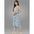 thumbnail image 4 of Janasya Women's Grey Crepe Digital Printed Pant Set, 4 of 8