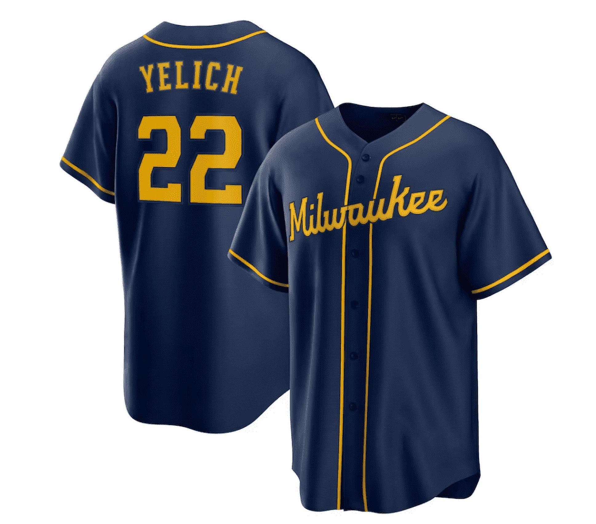 Men Women Milwaukee Brewers Baseball Jersey YELICH 22