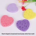 thumbnail image 4 of 50 Pieces Heart Designed Wood Pulp Cotton Face Sponges Perfect For Sensitive Skin And Deep Cleansing, 4 of 13