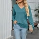 thumbnail image 2 of Chaqueta deportiva,Blusa informal de manga larga con cuello en V para mujer, de imitación de tela, cómoda para uso diario, ideal para el hogar y el trabajo, sopatenor, 2 of 9