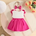 thumbnail image 6 of JAJAHO Toddler Baby Girl Clothes Infant Girls Bodysuits Sleeveless Floral Bowknot Romper Dress With Headband 2PCS Set Cute Trendy One-Pieces, 6 of 6