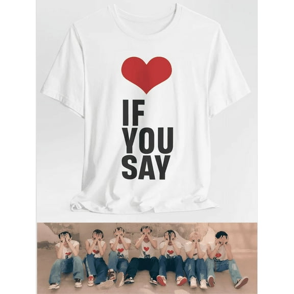 CYDZSWYXGS Enhypen Love If You Say T-Shirt Short Sleeve Crewneck m