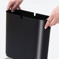thumbnail image 6 of HANAMYA 8 Liter Slim Trash Can w/Press Top Lid Garbage Bin for Bathroom in White, 6 of 7