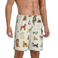 thumbnail image 3 of Rocae Dogs Funny Pets for Men's Soft Sleep Pajama Shorts, Waistband and Pockets, 3 of 9