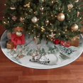thumbnail image 5 of Queilt Snowman Reindeer Snowflake Christmas Tree Skirt 36 Inch, Winter Holiday Tree Mat Decoration, 5 of 5