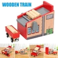 thumbnail image 3 of Wooden Logging Scene Accessories Toy Set Lumber Yard Wood Train Toy Kit, 3 of 9