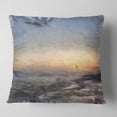 thumbnail image 2 of Designart Colorful Dawn over Sea Watercolor - Landscape Printed Throw Pillow - 18x18, 2 of 5