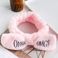 thumbnail image 1 of Diadema de franela OMG para mujer, lazo elástico, Aro para el cabello, lavado de cara, maquillaje para niñas, accesorios para el cabello FD082, 1 of 4
