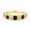 Rose Plated, variant on Vintage Black Onyx & Moissanite Spinal Band, 925 Sterling Silver Yellow Plated Half Eternity Band Ring, Promise Ring, Handmade Jewelry, Gift for Her