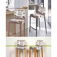thumbnail image 5 of Farmhouse Bar Stool Covers Set of 2, Retro Country Star Berry Vintage Wood Grain Stretch Washable Bar Chair Covers with Backs, Removable Pub Counter Height Chair Cover for Kitchen Dining Room Cafe, 5 of 7