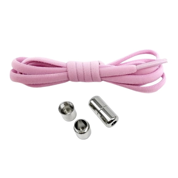 Cordones elásticos sin atar, 2 unidades, hebilla semicircular, sin atar Rosa