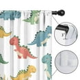 thumbnail image 4 of Blackout Kids Curtains,White Cartoon Dinosaurs Pattern Childrens Insulated Curtains Set Of 2,Bedroom Essentials,Toddler Room Decor 52"x84", 4 of 5