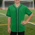 thumbnail image 2 of OVAFBAU Boys Athletic T Shirts Mesh Quickly Dry Short Sleeve Tee Active Tops Casual Sportswear Summer Solid Color Dry Mesh Casual Sports Short Sleeve Baseball Top, 2 of 8