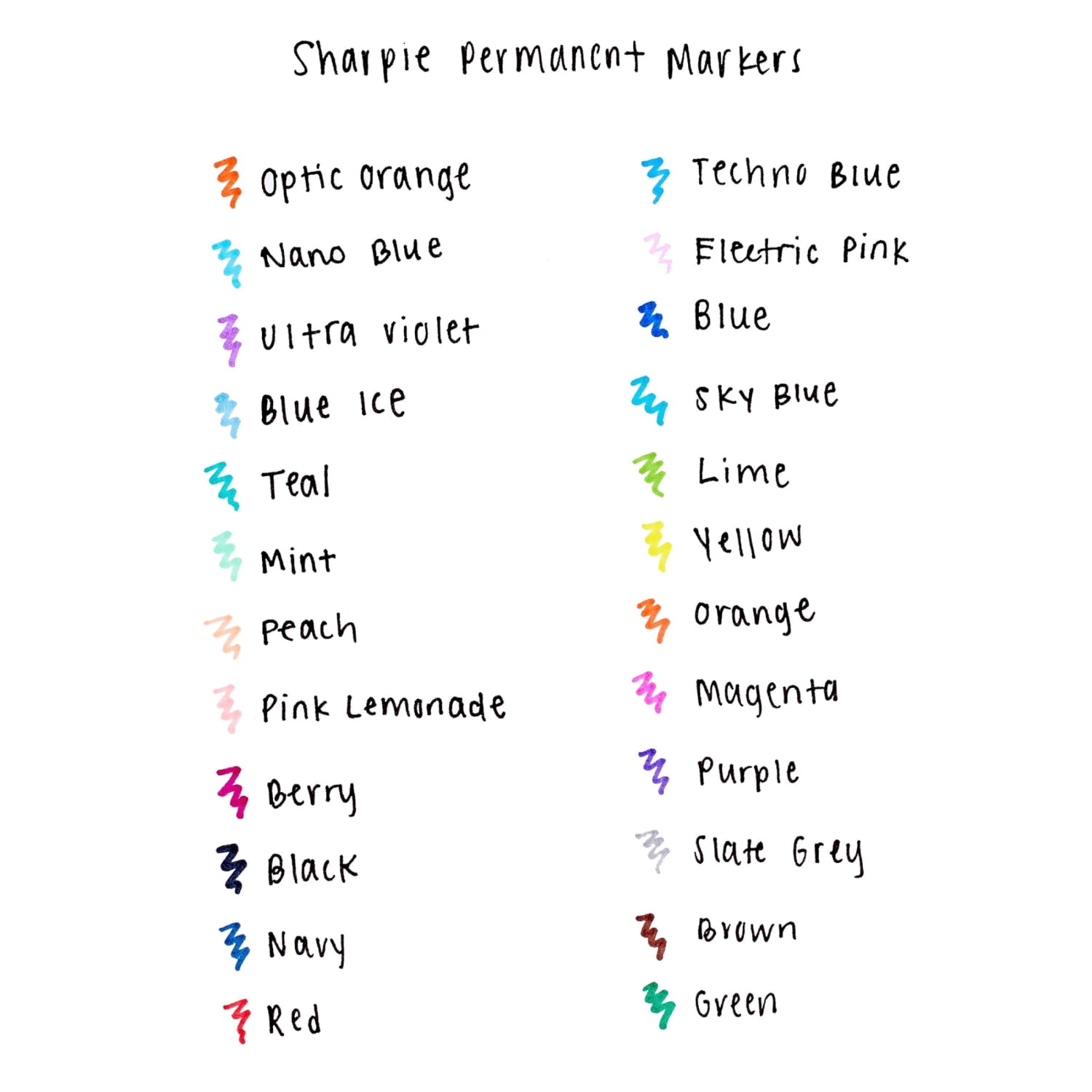 Sharpie Electro Pop Permanent Markers, Ultra Fine Point, Assorted Colors, 24 Count