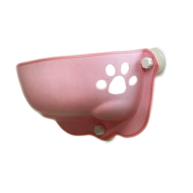 Cama de gato Ventana Yinane Asiento de Ventana Muebles para gatos Ahorro de espacio Estantes de salón cama colgante para gatos Hamaca rosa