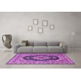 thumbnail image 3 of Ahgly Company Indoor Rectangle Medallion Purple Traditional Area Rugs, 7' x 9', 3 of 4