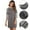 Gray, variant on URMAGIC Women's Cotton Nightshirt Short Sleeve Nightgown Pajama Dress Sleepwear