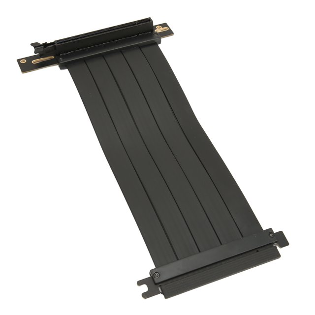 Câble Riser PCIE 4.0 X16, 128Gbps Haute Vitesse PCIE 4.0 X16 Riser Adaptateur PCIE 90 Degrés Câble Riser GPU Rallonge pour Carte Graphique