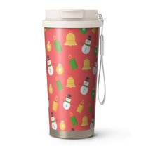 Christmas 18oz Double Drinking Coffee Mug – Vacuum Insulated Stainless Steel Travel Cup with Leakproof Lid, 316 Steel Thermos Tumbler for Hot & Cold Beverages