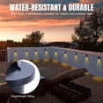 thumbnail image 4 of Yescom 10-Pack 3000K Warm White IP67 Waterproof Outdoor Step Lights, 12V Low Voltage Landscape Lighting with Power Adapter, Recessed LED Deck Lights, 4 of 9