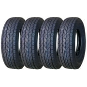 Free Country New Trailer Tires ST 205/75D14 Load Range C Deep Tread - 11020, Set of 4