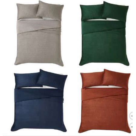 Brooklyn Loom 3-piece Velvet Coverlet Set (Taupe Queen )