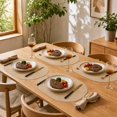 thumbnail image 4 of Unique Bargains 2 Pcs Simple Oval Placemat Beige Polyester Cotton, 4 of 5