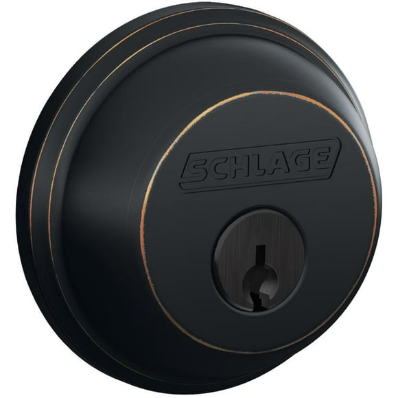 Aged Bronze Single Cylinder Deadbolt Lock
