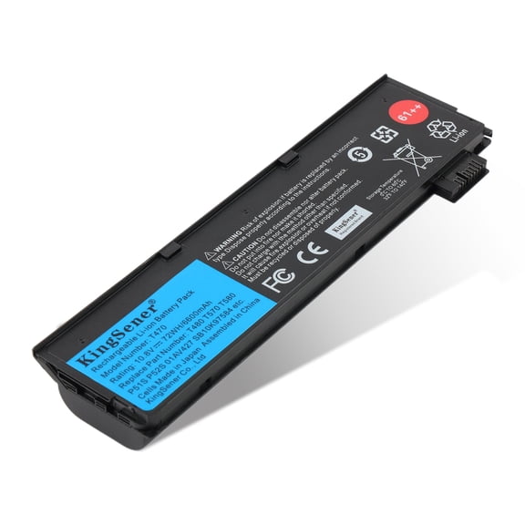 KingSener T470 72Wh 6600mAh Laptop Battery for Lenovo ThinkPad T480, T570, P51S, A475, 01AV423, 01AV424, 10.8V